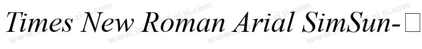 Times New Roman Arial SimSun字体转换